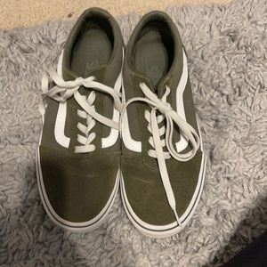 Olive green suede vans